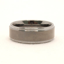 Load image into Gallery viewer, Tungsten Carbide Flat Center Satin Finish Recessed Edges Wedding Band Ring 8mm
