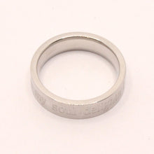 Load image into Gallery viewer, Stainless Steel Etched Song of Solomon 3:4 Bible Verse Wedding Band Ring 5mm
