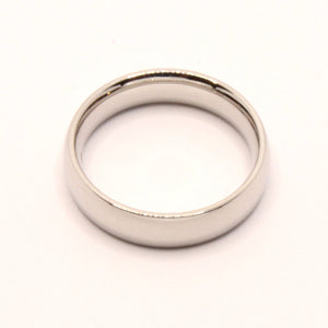 Stainless Steel Smooth Short Domed High Polish Wedding Band Thumb Ring 5mm