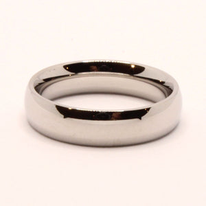 Stainless Steel Smooth Short Domed High Polish Wedding Band Thumb Ring 5mm