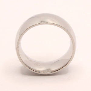 Stainless Steel Smooth Plain Domed High Polish Wedding Band Thumb Ring 8mm