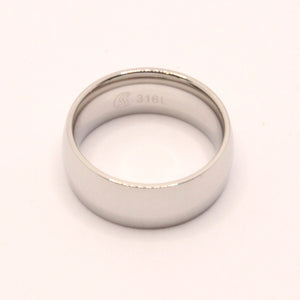 Stainless Steel Smooth Plain Domed High Polish Wedding Band Thumb Ring 8mm