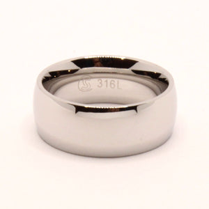 Stainless Steel Smooth Plain Domed High Polish Wedding Band Thumb Ring 8mm