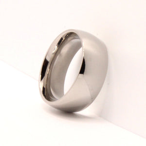 Stainless Steel Smooth Plain Domed High Polish Wedding Band Thumb Ring 8mm