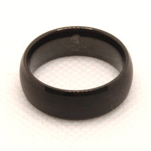 Load image into Gallery viewer, Tungsten Carbide Smooth Black Brushed Finish Beveled Edges Wedding Band Ring 8mm
