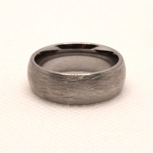 Tungsten Carbide Domed Plain Smooth Simple Brushed Finish Wedding Band Ring 8mm