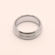 Load image into Gallery viewer, Tungsten Carbide Convex Groove Satin Finish Beveled Edges Wedding Band Ring 8mm
