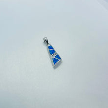 Load image into Gallery viewer, Sterling Silver Synthetic Opal Trapezoid Pendant
