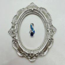 Load image into Gallery viewer, Sterling Silver Synthetic Opal Ribbon Pendant
