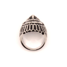 Load image into Gallery viewer, Stainless Steel Native American Chief Head Biker Ring Band 1 3/16 Inch Wide
