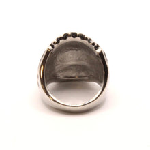 Load image into Gallery viewer, Stainless Steel Native American Chief Head Biker Ring Band 1 3/16 Inch Wide
