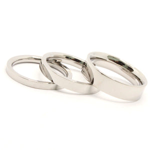 Stainless Steel Plain High Polish Matte Finish Wedding Thumb/Toe Ring Band 2-5mm