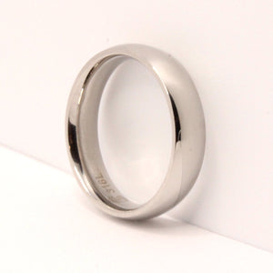 Stainless Steel Smooth Short Domed High Polish Wedding Band Thumb Ring 5mm