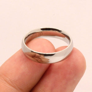 Stainless Steel Smooth Short Domed High Polish Wedding Band Thumb Ring 5mm