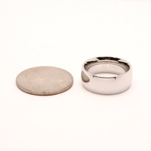 Stainless Steel Smooth Plain Domed High Polish Wedding Band Thumb Ring 8mm