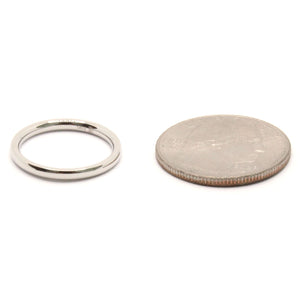 Stainless Steel Plain Domed High Polish Wedding 2-10mm Thumb/Toe Ring Band