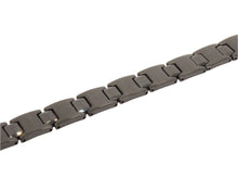 Load image into Gallery viewer, Tungsten Carbide Black Hexagon Faceted Magnetic Therapy Bracelet, 1/2 Inch Wide
