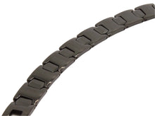 Load image into Gallery viewer, Tungsten Carbide Black Hexagon Faceted Magnetic Therapy Bracelet, 1/2 Inch Wide
