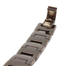 Load image into Gallery viewer, Tungsten Carbide Plain Black Germanium Magnetic Therapy Bracelet, 1/2 Inch Wide
