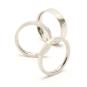 Stainless Steel Plain High Polish Matte Finish Wedding Thumb/Toe Ring Band 2-5mm