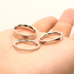 Stainless Steel Plain High Polish Matte Finish Wedding Thumb/Toe Ring Band 2-5mm