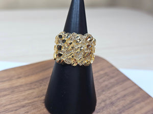 10K Yellow Gold Nugget Ring