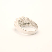 Load image into Gallery viewer, 925 Sterling Silver Diamond Cut Finish 7/16 Inch Wide, Sizes 8-13 Nugget Ring
