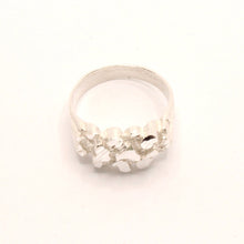 Load image into Gallery viewer, 925 Sterling Silver Diamond Cut Finish 7/16 Inch Wide, Sizes 8-13 Nugget Ring
