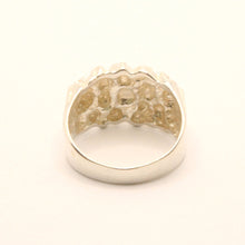 Load image into Gallery viewer, 925 Sterling Silver Diamond Cut Finish 9/16 Inch Wide, Sizes 8-13 Nugget Ring
