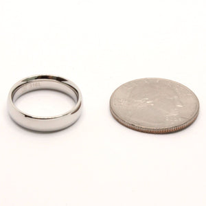 Stainless Steel Plain Domed High Polish Wedding 2-10mm Thumb/Toe Ring Band