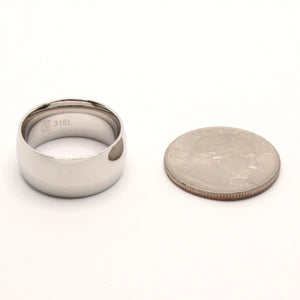 Stainless Steel Plain Domed High Polish Wedding 2-10mm Thumb/Toe Ring Band