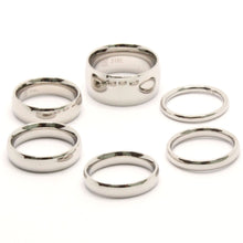 Load image into Gallery viewer, Stainless Steel Plain Domed High Polish Wedding 2-10mm Thumb/Toe Ring Band
