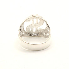 Load image into Gallery viewer, 925 Sterling Silver Detailed Dollar Sign Diamond Cut Finish 3/4 Inch Wide, Sizes 8-13 Ring
