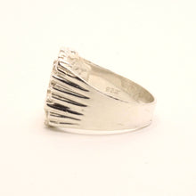 Load image into Gallery viewer, 925 Sterling Silver Detailed Square 5/8 Inch Wide Nugget Ring
