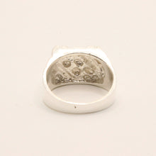 Load image into Gallery viewer, 925 Sterling Silver Thick Slanted Center Stripe 1/2 Inch Wide Nugget Ring
