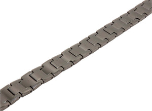 Tungsten Carbide Plain Black Germanium Magnetic Therapy Bracelet, 1/2 Inch Wide