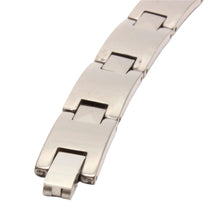 Load image into Gallery viewer, Tungsten Carbide Triangular Faceted Magnetic Therapy Bracelet, 3/8 Inch Wide
