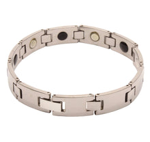 Load image into Gallery viewer, Tungsten Carbide Triangular Faceted Magnetic Therapy Bracelet, 3/8 Inch Wide
