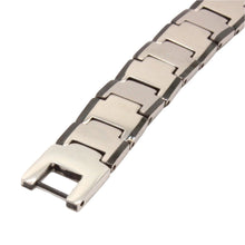 Load image into Gallery viewer, Tungsten Carbide Black Edge Bar Links Magnetic Therapy Bracelet 1/2 Inch Wide
