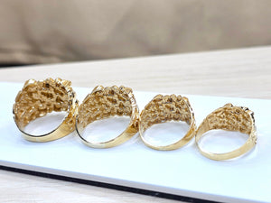 10K Yellow Gold Nugget Ring