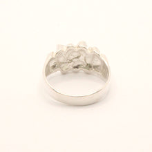 Load image into Gallery viewer, 925 Sterling Silver Diamond Cut Finish 7/16 Inch Wide, Sizes 8-13 Nugget Ring
