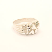 Load image into Gallery viewer, 925 Sterling Silver Diamond Cut Finish 7/16 Inch Wide, Sizes 8-13 Nugget Ring
