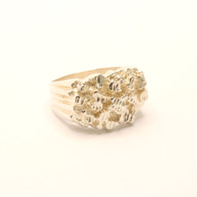 Load image into Gallery viewer, 925 Sterling Silver Diamond Cut Finish 9/16 Inch Wide, Sizes 8-13 Nugget Ring
