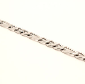 Stainless Steel Figaro Link 5.5mm Wide, Sizes 20-30 Inches Chain Necklace