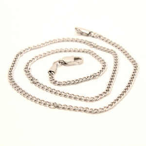 Stainless Steel Curb Link 1/8 Inch Wide, Sizes 16-24 Inches Chain Necklace