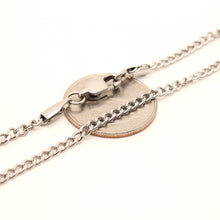 Load image into Gallery viewer, Stainless Steel Curb Link 1/8 Inch Wide, Sizes 16-24 Inches Chain Necklace
