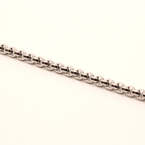 Stainless Steel 3.6mm, Sizes 18-24 Inches Cylindrical Round Box Chain Necklace