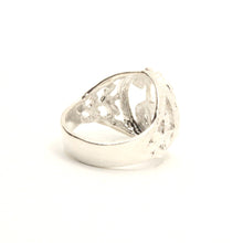 Load image into Gallery viewer, 925 Sterling Silver Detailed Dollar Sign Diamond Cut Finish 3/4 Inch Wide, Sizes 8-13 Ring
