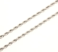 Load image into Gallery viewer, Stainless Steel Textured Rope 3/16 Inch Wide, Sizes 16-30 Inches Chain Necklace
