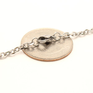 Stainless Steel Miniature Cable Link 3mm Wide, Sizes 16-24 Inches Chain Necklace